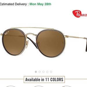 Double Bridge Round POLARIZED ray bans